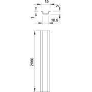 OBO Bettermann - Tragschiene Hutschiene 46277 GTP ungelocht − 2 Meter