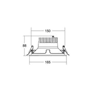 Brumberg Leuchten - Downlight/Strahler/Flutlicht LED-Einbaudownlight 230 V 40613184 4000K, 58Gr