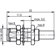 Telegärtner - Koax-Steckverbinder SMA-Kabeleinbaubuchse cr 100024706 AU, G7 (RG316/U) − 5 Stück