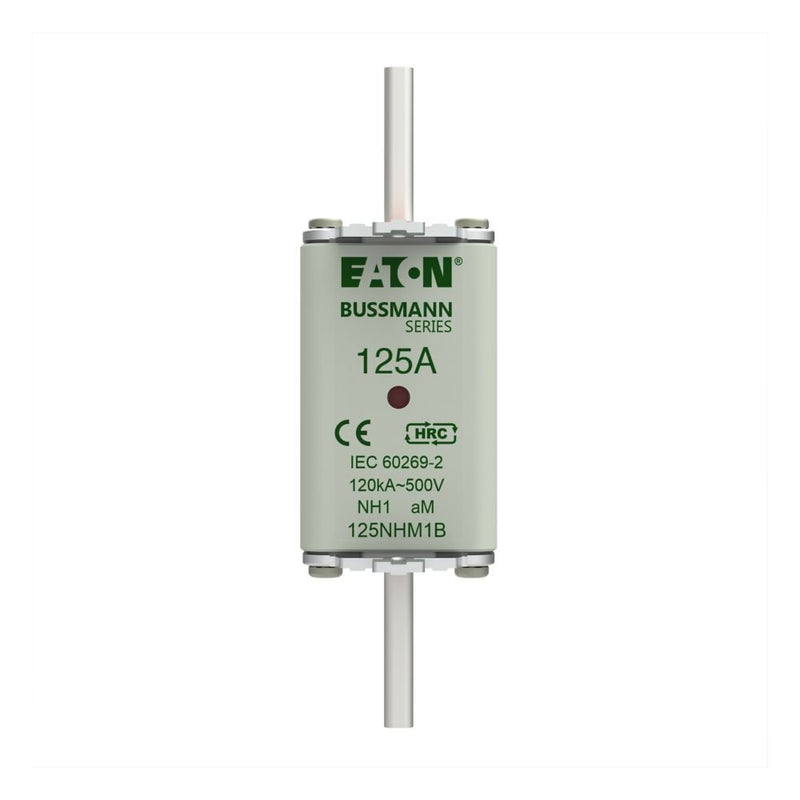 Eaton - Messersicherung Sicherungseinsatz Nieders. NH FUSE 12#125NHM1B 125A AC 500V 120kA − 3 Stück