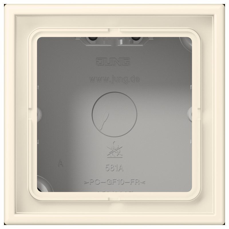 Jung - Aufputzgehäuse für Unterputzgerät Aufputz-Kappe 1fach LC 581 A 245 blanc ivoire (4320B)