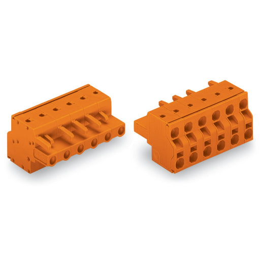 WAGO - Kabelsteckverbinder für Leiterplattensteckverbinder 2-Leiter-Federleiste 231-2705/026-000 CAGECLAMP,2,5mm²,or − 50 Stück