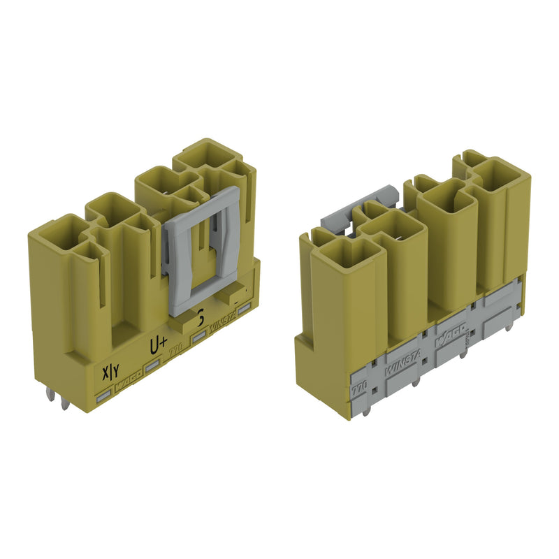 WAGO - Leiterplattensteckverbinder Stecker für Leiterplatten 770-874/071-000 4-polig,hellgrün − 50 Stück
