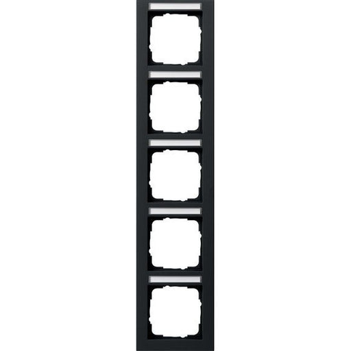 Gira - Abdeckrahmen 5f. sw 111509 senkrecht BSF