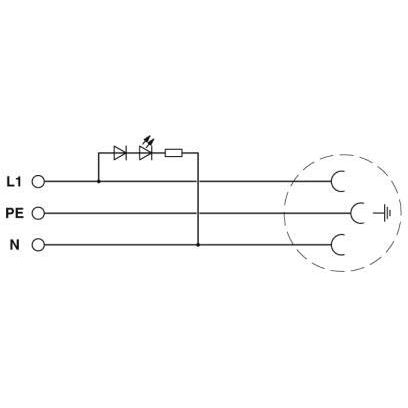 Phoenix Contact - Steckdose Reiheneinbau Steckdose EO-CF/PT/LED Steckgesicht Typ CF − 1 Stück
