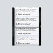 Siedle&Söhne - Zubehör/Ersatzteile für Türkommunikation Namensschild sw-hgl 200029961-00 f. TM612-4/BTM650-05