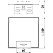 OBO Bettermann - Nivellierbare Kassette für Kanaleinbau, Doppel- und Hohlboden Kassette quadratisch RKSN2 UZD3 4VS20 200x200mm