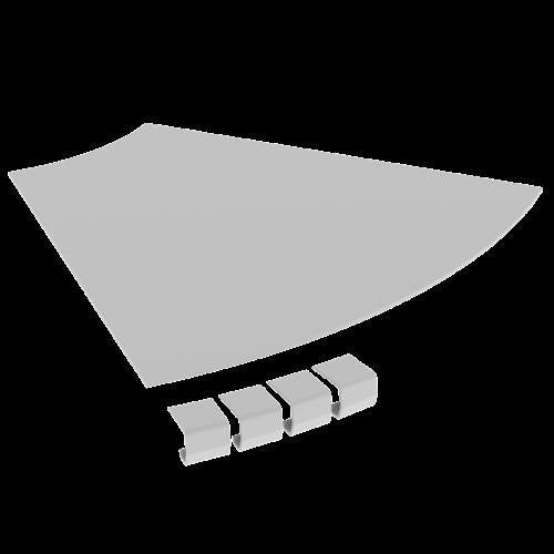 Unex - Deckel Bogen für Kabeltragsystem Abdeckung Bogen 45 Grad 67514-04 500 R300 U23X − 1 Stück by Unex
