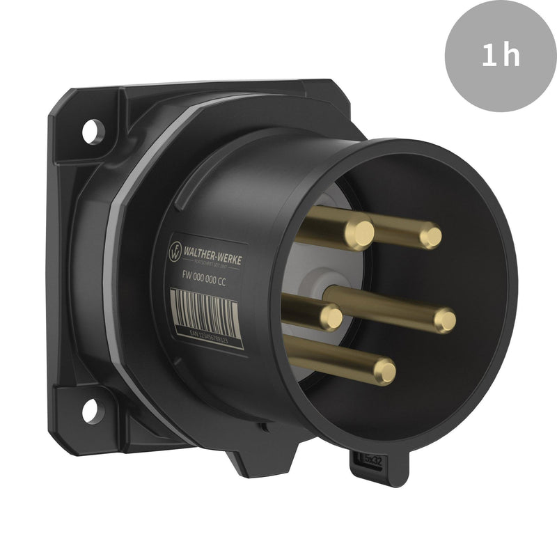 Walther Werke - CEE-Gerätestecker (IEC 60309) CEE NEO Phasenwender FW610501PH gerade 16A5P1h IP54 − 10 Stück