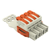WAGO GmbH & Co. KG - Ein- und mehrpolige Klemmenleiste 1-Leiter-Federleiste Hebel 832-1104/314-000 Push-inCAGECLAMP,lgr − 10 Stück