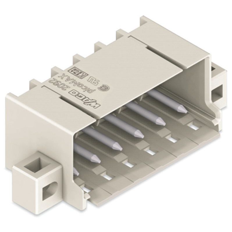 WAGO - Leiterplattensteckverbinder THT-Stiftleiste Lötstift 2092-1426/005-000 1,4mm,abgew.,llgr − 100 Stück