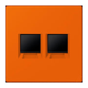 Jung - Einsatz/Abdeckung für Kommunikationstechnik Abdeckung (gerastet) LC 1969-2 WE 224 orange (32080)