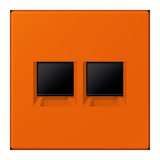 Jung - Einsatz/Abdeckung für Kommunikationstechnik Abdeckung (gerastet) LC 1969-2 WE 224 orange (32080)