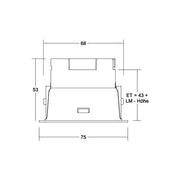 Brumberg Leuchten - Downlight/Strahler/Flutlicht Einbaumodul mit Abdeckung 20173560