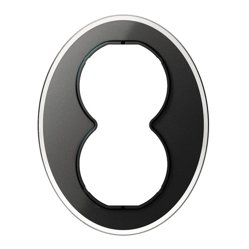 Elso - Abdeckrahmen Glasrahmen WDE011429 schwarz,2-fach − 1 Stück by Elso
