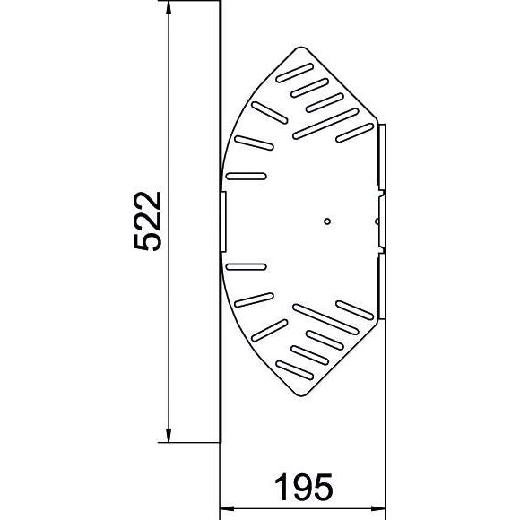 OBO Bettermann - Bogen für Kabelrinne Bogen, winkelverstellbar RB W 820 FS 85x200 bandverzinkt
