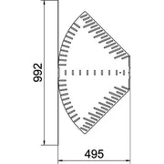 OBO Bettermann - Bogen für Kabelrinne Bogen, winkelverstellbar RB W 850 FT 85x500 tauchfeuerv