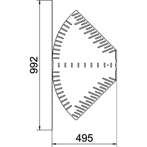 OBO Bettermann - Bogen für Kabelrinne Bogen, winkelverstellbar RB W 850 FT 85x500 tauchfeuerv