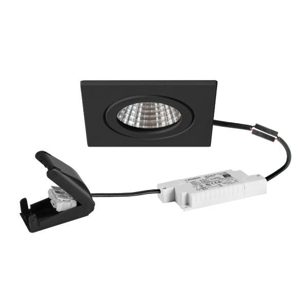 Brumberg Leuchten - Downlight/Strahler/Flutlicht LED-Einbaudownlight 230 V 39476083 3000K, quadr