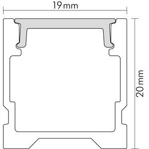 Nobile - Zubehör/Ersatzteile für Lichtschlauch/-band Alu U-Profil 2m 5011148802 Abdeckung transp. − 1 Stück