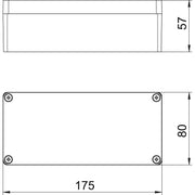 OBO Bettermann - Leergehäuse Aluminiumleergehäuse Mx 170805 SGR lgr, pulverbesch