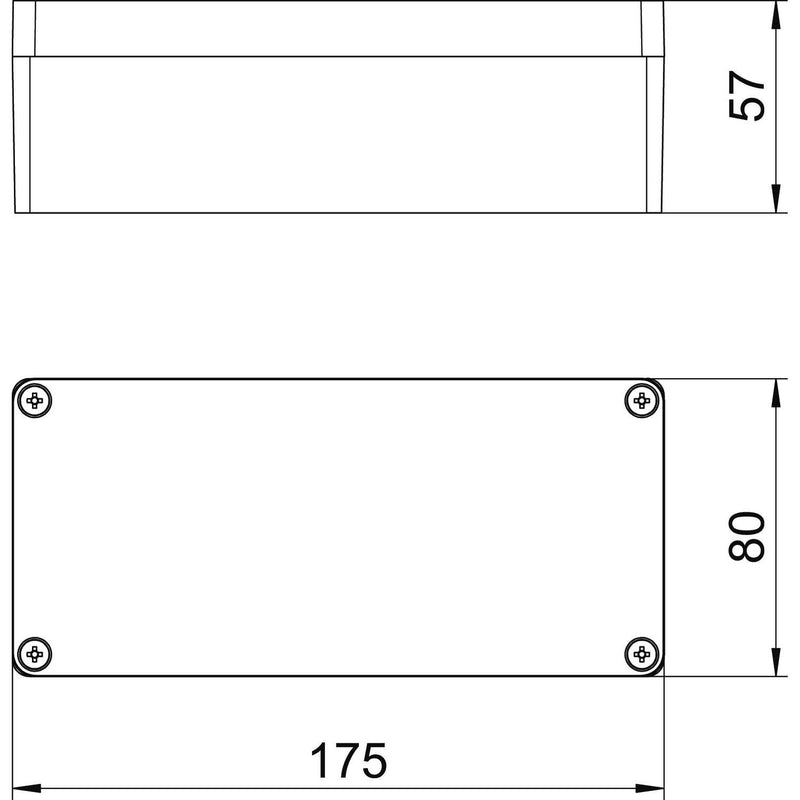 OBO Bettermann - Leergehäuse Aluminiumleergehäuse Mx 170805 SGR lgr, pulverbesch