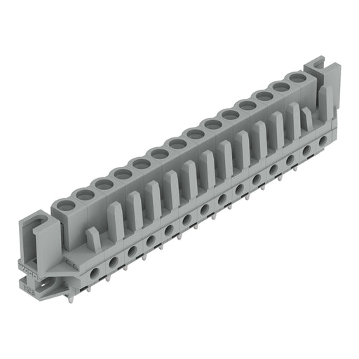 WAGO - Leiterplattensteckverbinder THT-Federleiste gerade 232-144/047-000 Rastermaß 5mm,grau − 25 Stück