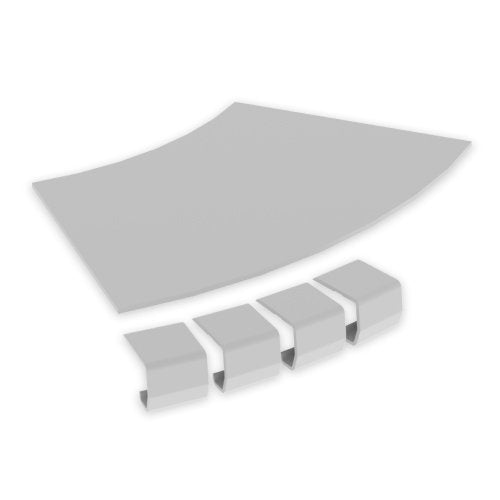 Unex - Deckel Bogen für Kabeltragsystem Abdeckung Flachbogen 67214-44 45 Grad 200 R300 − 1 Stück by Unex
