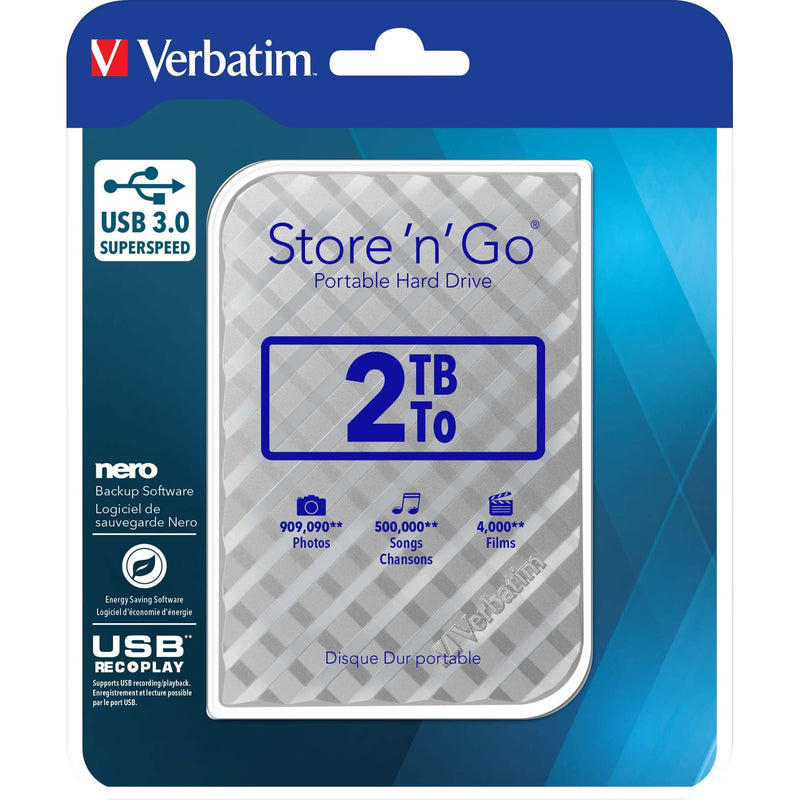 Verbatim - Speichermedium digital Festplatte 2TB USB3.0 53198 Extern,6,35cm(2,5Z)