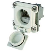 Telegärtner - Modularer Steckverbinder Einbauflansch IP67 100022953 m.AMJ-Kupplung Cat5e