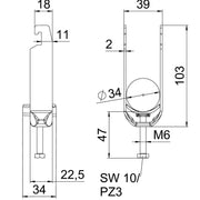 OBO Bettermann - Bügelschelle BS-U2-K-34 ALU 2-fach − 50 Stück
