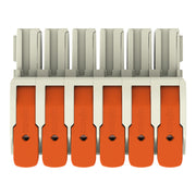WAGO - Ein- und mehrpolige Klemmenleiste 1-Leiter-Federleiste Hebel 832-1106 Push-inCAGECLAMP,lgr − 10 Stück