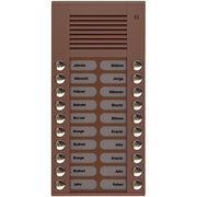TCS Tür Control - Türstation für Türkommunikation Audioaußenstation 2-reihig PES20-EB/04 20 Tasten AP bronze