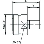 Telegärtner - Koax-Steckverbinder 7-16-Kabelbuchse 100024452 cr/cr RG213/U