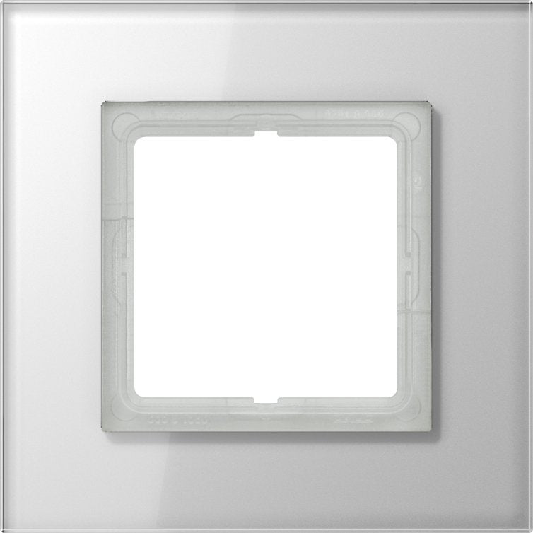 Jung - Abdeckrahmen Glasrahmen 1-fach aws LSP 981 GL WW waage/senkrecht