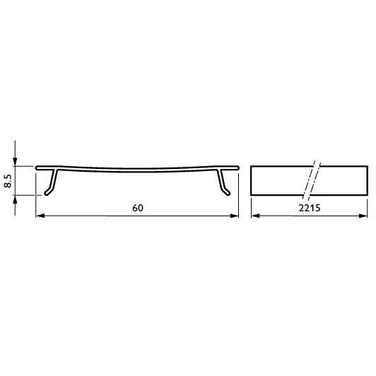 Philips Lighting - Mechanisches Zubehör/Ersatzteile für Leuchten Blindabdeckung LL550ZWH#95590500 2215mm, weiß