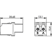 Telegärtner - LWL-Kupplung LC Duplex Kupplung MM 100007151 Phosphorbronzehülse − 1 Stück
