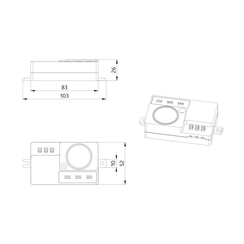 BEG Brück Electronic - Bewegungsmelder/Präsenzmelder komplett HF-Radarmelder HF-H-MD1 Standard ws