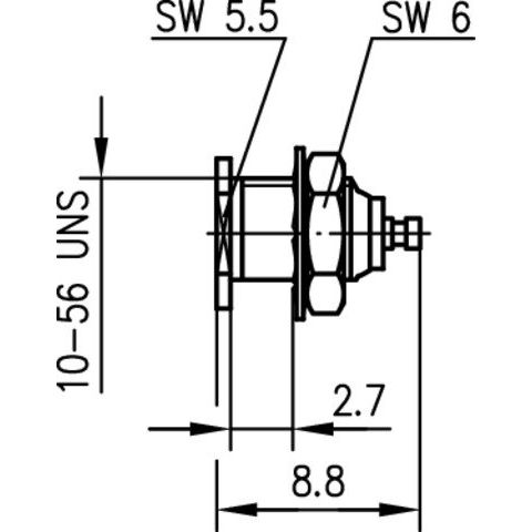 Telegärtner - Koax-Steckverbinder MCX-Einbaubuchse 100024996 AU