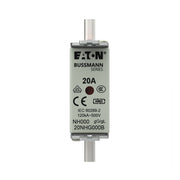Eaton - Messersicherung Sicherungseinsatz Nieders. NH FUSE 20#20NHG000B 20A AC 500V 120kA − 3 Stück