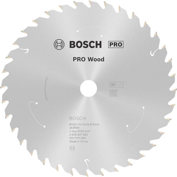Bosch - Kreissägeblatt PRO Wood cordless 2608837682 Kreissägeblatt 165 x