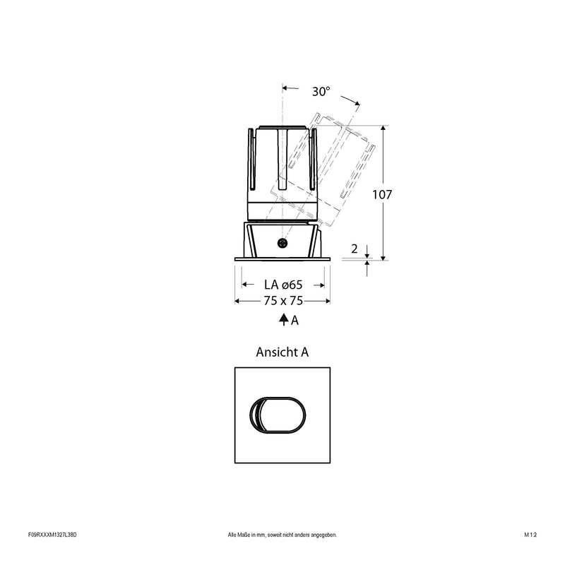 EVN Lichttechnik - Downlight/Strahler/Flutlicht LED-Einbauleuchte modular F09RXXXM1327L38D Konfigurationstype