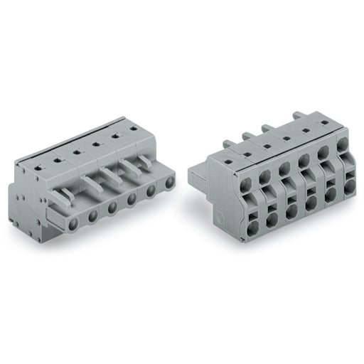 WAGO - Kabelsteckverbinder für Leiterplattensteckverbinder 2-Leiter-Federleiste 231-2202/026-000 CAGECLAMP,2,5mm²,gr − 100 Stück