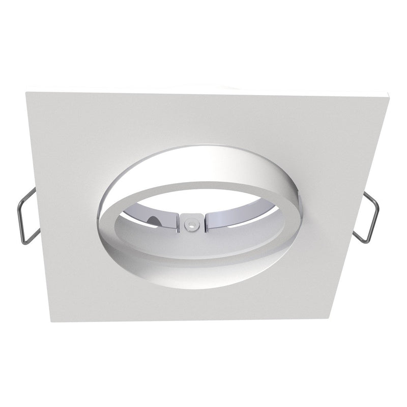 EVN Lichttechnik - Downlight/Strahler/Flutlicht Einbauring quad. o.Fassung 834001 schwenkbar, weiß