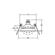 Brumberg Leuchten - Downlight/Strahler/Flutlicht NV-Einbaustrahler 20353680 GX5,3/50W silber