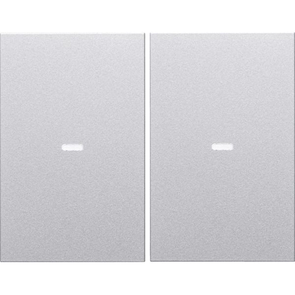 Berker - Abdeckung/Bedienelement für Installationsschalterprogramme Tast-Abdeckung 2f. alu 80960371 Tastsensor-Modul