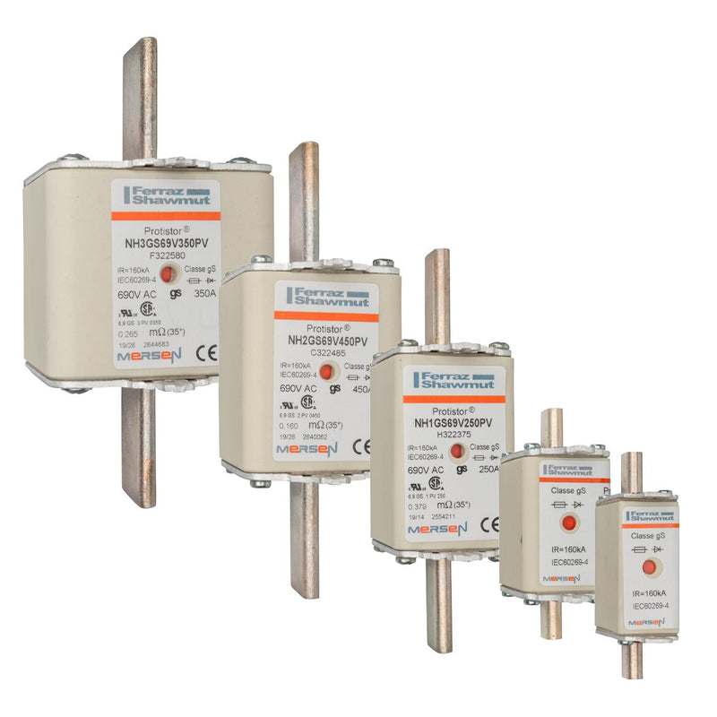 Mersen - Messersicherung NH-Sicherungseinsatz NH000GS69V20PV Gr.000 gS 20A/690V − 3 Stück