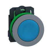 Schneider Electric - Drucktaster, Komplettgerät Drucktaster komplett XB5FA61C0 blau, 30mm, 1S, grau