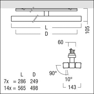 Zumtobel Group - Downlight/Strahler/Flutlicht LED-Strahler 2x7 SCENO 2X7 #42943017 840