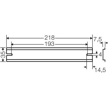Hensel - Tragschiene DK TS 25 XXmm für KF25